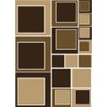 DECORATIVE WALL STICKERS BROWN SQUARES - STICKERS