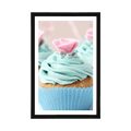 POSTER WITH MOUNT COLORFUL SWEET CUPCAKES - WITH A KITCHEN MOTIF - POSTERS
