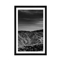 POSTER WITH MOUNT DEATH VALLEY NATIONAL PARK IN BLACK AND WHITE - BLACK AND WHITE - POSTERS