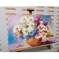 CANVAS PRINT OIL PAINTING OF SUMMER FLOWERS - PICTURES FLOWERS - PICTURES