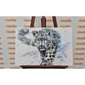 CANVAS PRINT SKETCHED LEOPARD - PICTURES OF ANIMALS - PICTURES