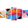 5-PIECE CANVAS PRINT COLORFUL ABSTRACTION - ABSTRACT PICTURES - PICTURES