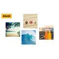 CANVAS PRINT SET HOLIDAY BY THE SEA - SET OF PICTURES - PICTURES
