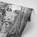 SELF ADHESIVE WALLPAPER ALMIGHTY WITH A LION IN BLACK AND WHITE - SELF-ADHESIVE WALLPAPERS - WALLPAPERS
