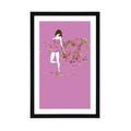 POSTER WITH MOUNT GIRL IN A PINK HUG - WOMEN - POSTERS