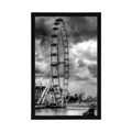 POSTER UNIQUE LONDON AND THE RIVER THAMES IN BLACK AND WHITE - BLACK AND WHITE - POSTERS