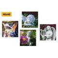 CANVAS PRINT SET A TOUCH OF HEAVENLY PEACE - SET OF PICTURES - PICTURES