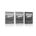 POSTER VIEW OF BRATISLAVA CASTLE IN BLACK AND WHITE - BLACK AND WHITE - POSTERS