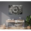 CANVAS PRINT NAUTICAL HELM - VINTAGE AND RETRO PICTURES - PICTURES