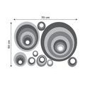 DECORATIVE WALL STICKERS GRAY CIRCLES - STICKERS