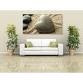 CANVAS PRINT ZEN STONE IN THE SHAPE OF A HEART - PICTURES FENG SHUI - PICTURES