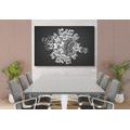 CANVAS PRINT RADIAL ENGINE - BLACK AND WHITE PICTURES - PICTURES