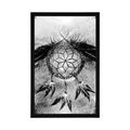POSTER INDIAN DREAM CATCHER IN BLACK AND WHITE - BLACK AND WHITE - POSTERS