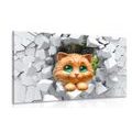 CANVAS PRINT CUTE CAT - CHILDRENS PICTURES - PICTURES