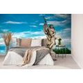 WALL MURAL ANGEL WITH A CROSS - WALLPAPERS ANGELS - WALLPAPERS