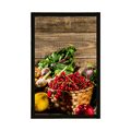 POSTER FRESH FRUITS AND VEGETABLES - WITH A KITCHEN MOTIF - POSTERS