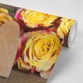 WALL MURAL VALENTINE'S YELLOW ROSES - WALLPAPERS VINTAGE AND RETRO - WALLPAPERS