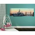 CANVAS PRINT BEAUTIFUL BOAT ON THE RIVER THAMES IN LONDON - PICTURES OF CITIES - PICTURES
