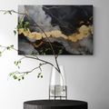 CANVAS PRINT BLACK MARBLE - MARBLE PICTURES - PICTURES