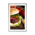 POSTER WITH MOUNT AMERICAN HAMBURGER - WITH A KITCHEN MOTIF - POSTERS