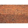 WALL MURAL ORANGE BRICK WALL - WALLPAPERS WITH IMITATION OF BRICK, STONE AND CONCRETE - WALLPAPERS
