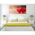 CANVAS PRINT SYMBOLS OF LOVE ON AN INTERESTING TEXTURE - PICTURES LOVE - PICTURES