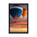 POSTER HOT AIR BALLOON FLIGHT OVER THE MOUNTAINS - STILL LIFE - POSTERS