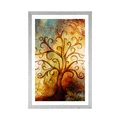 POSTER WITH MOUNT TREE OF LIFE WITH A SPACE ABSTRACTION - FENG SHUI - POSTERS