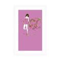 POSTER WITH MOUNT GIRL IN A PINK HUG - WOMEN - POSTERS