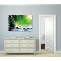 CANVAS PRINT ZEN STONES IN A FOREST STREAM - PICTURES FENG SHUI - PICTURES