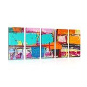 5-PIECE CANVAS PRINT ARTWORK OF ABSTRACT DESIGN - ABSTRACT PICTURES - PICTURES