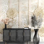 SELF ADHESIVE WALLPAPER ABSTRACT FLOWERS ON MARBLE - SELF-ADHESIVE WALLPAPERS - WALLPAPERS