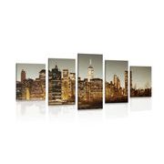 5-PIECE CANVAS PRINT CENTER OF NEW YORK CITY - PICTURES OF CITIES - PICTURES