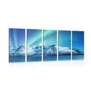 5-PIECE CANVAS PRINT ARCTIC NORTHERN LIGHTS - PICTURES OF SPACE AND STARS - PICTURES