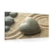 CANVAS PRINT STONE HEART - PICTURES FENG SHUI - PICTURES