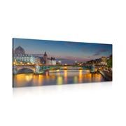 CANVAS PRINT ENCHANTING PARIS AT NIGHT - PICTURES OF CITIES - PICTURES