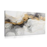 CANVAS PRINT WHITE-GRAY MARBLE - MARBLE PICTURES - PICTURES