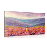 CANVAS PRINT GIRL IN A YELLOW DRESS - ABSTRACT PICTURES - PICTURES