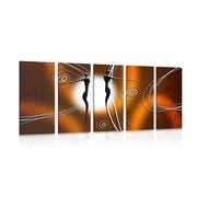 5-PIECE CANVAS PRINT ETHNO LOVE - ABSTRACT PICTURES - PICTURES