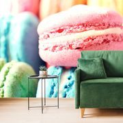 SELF ADHESIVE WALL MURAL COLORFUL MACARONS - SELF-ADHESIVE WALLPAPERS - WALLPAPERS