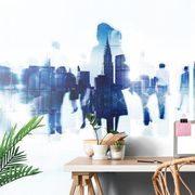 SELF ADHESIVE WALLPAPER SILHOUETTES OF PEOPLE IN A BIG CITY - SELF-ADHESIVE WALLPAPERS - WALLPAPERS