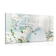 CANVAS PRINT ROMANTIC STILL LIFE IN VINTAGE STYLE - VINTAGE AND RETRO PICTURES - PICTURES