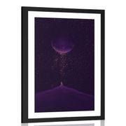 POSTER WITH MOUNT PURPLE MAGICAL PLANET - MOTIFS FROM OUR WORKSHOP - POSTERS