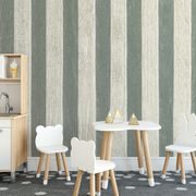 WALLPAPER WITH A WOOD THEME IN BEAUTIFUL GREEN - WALLPAPERS WITH IMITATION OF WOOD - WALLPAPERS