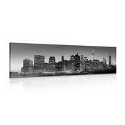 CANVAS PRINT CENTER OF NEW YORK CITY IN BLACK AND WHITE - BLACK AND WHITE PICTURES - PICTURES