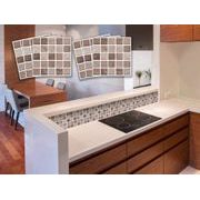 TILE STICKERS BROWN MOSAIC - TILE STICKERS - STICKERS