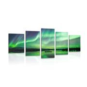 5-PIECE CANVAS PRINT NORTHERN LIGHTS - PICTURES OF SPACE AND STARS - PICTURES