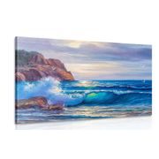CANVAS PRINT MORNING AT SEA - PICTURES OF NATURE AND LANDSCAPE - PICTURES