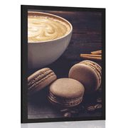 POSTER COFFEE WITH CHOCOLATE MACARONS - WITH A KITCHEN MOTIF - POSTERS