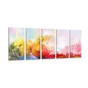 5-PIECE CANVAS PRINT ABSTRACT NATURE - ABSTRACT PICTURES - PICTURES